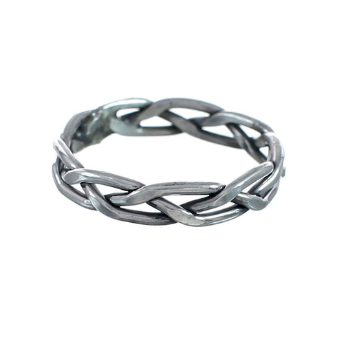 Navajo Authentic Sterling Silver Band Ring Size 6 JX128969